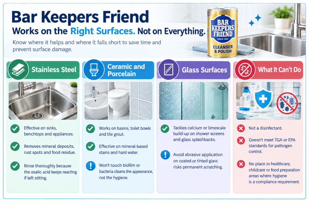 Bar Keepers Friend Surface Guide